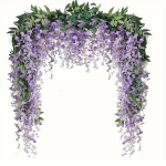 Dirbtinė svyrančių visterijų girlianda,  Violetinė