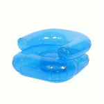 Viduržemio Stiliaus Pripučiama PVC Sofa Ne&scaron;iojama Lauko Poilsio Kėdė, Mėlyna