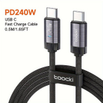 Nailoninis USB-C greito įkrovimo laidas, Pilka 0,5M / 1,65FT