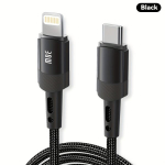 MFi USB-C Lightning laidas 1m, Juoda