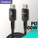 USB-C PD 100W greito įkrovimo laidas, Juoda-2
