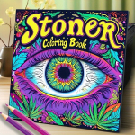 Suaugusiųjų spalvinimo knyga stoner tematika