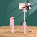 Asmenukių lazda ("Selfie sticks") Belaidis asmenukių laikiklis su trikoju, Rožinis