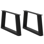 Valgomojo stalo kojos v formos 2 vnt juoda 50x(30-31,3) cm