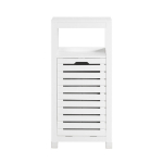 Vonios spintelė su skalbinių krep&scaron;eliu 42x30x90cm., baltos/pilkos spalvos