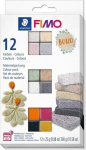 Fimo Soft masė 12 spalvų Boho rinkinys, 25g