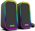 Garsiakalbiai Marvo Havoc, 20BK, 2.0, 6W, juodi, su RGB ap&scaron;vietimu