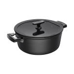 Fiskars puodas su dangčiu Hard Face 1075527, juodas, 5000 ml