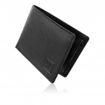 Vyri&scaron;ka juoda odinė piniginė su RFID apsauga Paolo Peruzzi T-67-BL