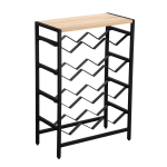 Vyno lentyna Home4You Hannes, 48x24x70 cm, juoda