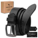 Vyri&scaron;kas diržas, 100% juodos natūralios odos, skirtas TRESSARI kelnėms