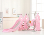 Vaikų čiuožykla su sūpynėmis ir krep&scaron;inio lanku "4-in-1" inSPORTline Swingslide - Rožinė