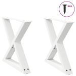 Kavos staliuko kojelės 2 vnt baltos 50x(42-43,3) cm plienas
