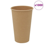 Popieriniai kavos puodeliai, 1000vnt., 16oz, 400ml, ruda