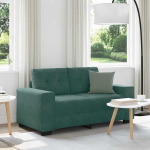Dvivietė Sofa Tamsiai Žalia 120 cm Aksomas, Tamsiai žalia