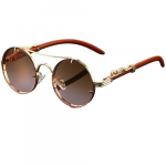 Retro Stiliaus Unisex Akiniai su Metaliniu-Acetato Rėmeliu