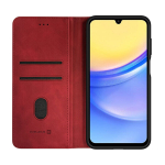 Evelatus Samsung Galaxy A15 Telefono dėklas-knygutė, Raudonas