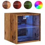 TV spintelė，TV staliukas，televizoriaus sieninė spintelė su LED lemputėmis Old Wood CFE279822