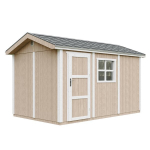 Auk&scaron;čiausios kokybės sodo namelis 8,68 m&sup2; - H252x250x412 cm - su grindimis ir bitumine danga - TIMBELA M914-TERRA BROWN