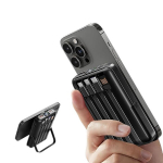 Powerbank 10000 mAh indukcinis, USB-C, Lightning, MicroUSB, PD greitas įkrovimas