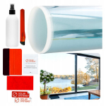 Skaidri saulės kontrolės plėvelė 152x250cm &scaron;ilumos izoliacija langams Solar Systems