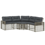 sodo sofa，Lauko sofa su pagalvėlėmis ir kėdute, L formos pilkos spalvos CFE82662
