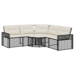 Sodo sofa，Lauko sofa su pagalvėlėmis ir pakojomis, juoda, poliratanas CFE41223