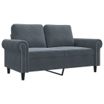 Dvivietė sofa，Poilsio sofa, tamsiai pilkos spalvos, 120cm, aksomas CFE45843