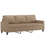 Trivietė sofa，Poilsio sofa, kapučino spalvos, 180cm, dirbtinė oda CFE12562