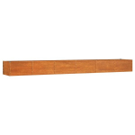 Auk&scaron;tas sodo Lovelis，Gėlių dėžė，Gėlių vazonas, rūdžių, 480x80x45cm, Corten plienas CFE28740