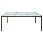 Sodo valgomojo stalas，Lauko stalas, rudos spalvos, 200x200x74cm, poliratanas CFE659080