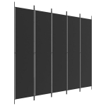 Kambario Pertvara，kambario daliklis, 5 dalių, juodos spalvos, 250x220cm, audinys CFE831913