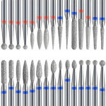 Nagų Frezos Antgaliai UM15, 30 vnt.