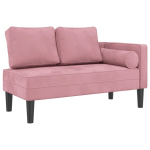 Poilsio sofa su pagalvėlėmis, rožinės spalvos, aksomas CFE256776