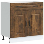 Kitchen Base Cabinet "Kalmar" Smoked Oak Engineered Wood CFE77262