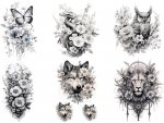 BeyondTattoos 6 lapai laikiniems tatuiruotėms