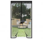 Screen door magnetinis tinklelis nuo uodų durims, 90 &times; 210 cm, juodas