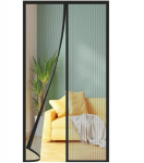 Went magnetinis durų tinklelis nuo vabzdžių 100 &times; 220 cm, juodas