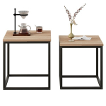 Kavos stalelis / suolas &ndash; 2-in-1 stalelio komplektas &ndash; loft industrial &ndash; &scaron;viesiai rudas &ndash; 50 cm &ndash; elegantus