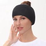 Elektrinis laidinis galvos &scaron;ildytuvas nuo migrenos, juodas