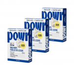 Skalbimo lapeliai POWR x3 vnt, baltiems skalbiniams, 120 lapelių, visų tipų audiniams, be mikroplastiko