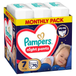 Pampers Night Pants Sauskelnės-Kelnaitės, 7, 70 vnt.