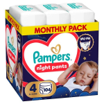 Pampers Night Pants Sauskelnės-Kelnaitės, 4, 104 vnt.