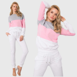 Medvilninis laisvalaikio komplektas moterims Fashion, baltas