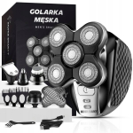 Barzdaskutė Vyri&scaron;kas skustuvas HGPT01 Silver Sharky, 6in1, 5D galvutės, USB, juodas