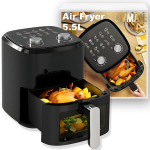 LIVMAN Y-5060S su permatomu kepimo langeliu, reguliuojama temperatūra ir i&scaron; anksto nustatytais kepimo režimais, 5,5l, 1350W