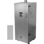 Metaline rūkykla su kaminu ir sklende ant ratų 220L 20&ndash;25kg 8 strypai 330386 Browin