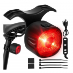 Trizand galinis dviračio žibintas raudonas LED USB 6 režimai IP66