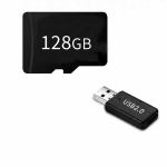 Atminties kortelė Micro SD atminties kortelė su 128GB talpa ir USB adapteriu