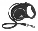 Flexi automatinis pavadėlis New Comfort Cord M, juodas, 5 m